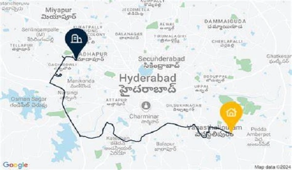 Featured Image of Budvel to Hyderabad Distance